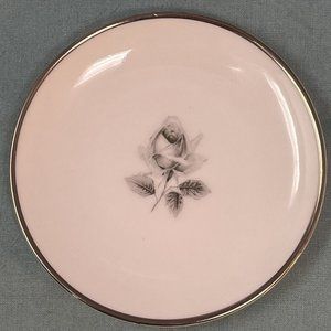 1950 German Bavaria Remembrance Platinum Trim Saladmaster Estate Porzellan 4inch